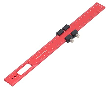 Regla de bolsillo de metal para carpintería, regla deslizante de marcado de precisión de 300 mm para herramienta de trazado de aleación de aluminio matemática