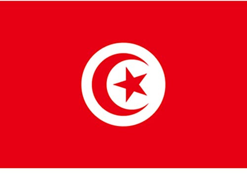CAKEEYUM Drapeau Tunisien décoratif de Jardin Drapeau Tunisien bannières nationales en Polyester pour événements Sportifs 150x90cm Tunisie, Polyester, décoration de Jardin, bannière pour événements s