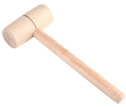 Holzhammer Zimmermanns-Buchenholzhammer aus Holz mit rundem Kopf, Holzbearbeitungs-Handwerkzeug für für Die Installation Verschiedener Holzmöbel