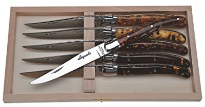 Jean Dubost - Coffret 6 couteaux laguiole acrylique ecaille