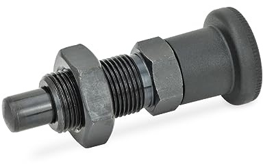 Ganter Normelemente | Rastbolzen - GN 817-4-6-BK | Ohne Rastsperre | Stahl brüniert | Raststift gehärtet| 1 Stück