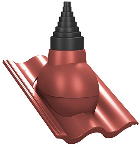 Dachdurchführung für Gerätemasten Ø19–90 mm – Benders Palema S Kastanienrot | für TV-Antenne, Satellit, Blitzschutz, Kommunikation, Dachdurchgang mit EPDM-Dichtung, RAL 3009