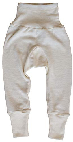 Cosilana, Baby Nabelbundhose/Hose, 70% Wolle, 30% Seide (Natur, 86-92)