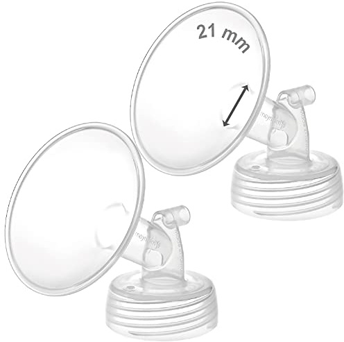 2X 21 mm Maymom Wide Neck Pump Parts for Spectra S1/S2 Pumps; Incl Wide Mouth Flanges; Not Original Spectra Flange; Replaces Spectra Shield (21 mm Small Spectra Flange)