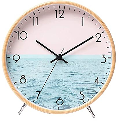 ALEENFOON 8,6 Pulgadas - Reloj de Pared de Madera silencioso para Sala de Estar, Cocina, Moderno, diseño de péndulos de Pared, 22 cm, Reloj de Cuarzo Colgante, Reloj de Pared, Reloj de Mesa analógico