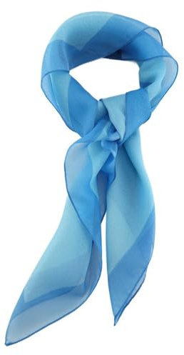 TigerTie Damen Nickituch Chiffon in einfarbig Uni - Leichtes zartes Halstuch - 58 x 58 cm