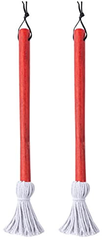 Cabilock 1 Satz 2st Grillbürste Heftmopps Kochpinsel Ölpinsel Lebensmittelbürste Bürste Für Speiseöl Barbecue-Sauce-mopp Heftbürsten Soße Silikonbürsten Bastelmopp Holz Marinade Küchenwaren