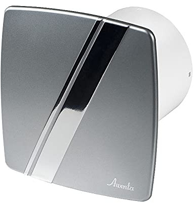 Prostko LTD Ventilador extractor de baño de 100 mm con interruptor de cable, color plateado y cromado