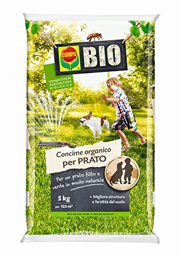 COMPO BIO Concime Organico per Prato, Per Prati Verdi e Fitti in Modo Naturale, 5 kg