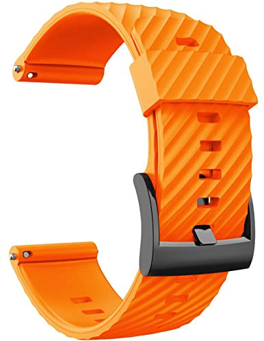 SCHIK 24 mm Ersatz-Armband für Suunto 7/Suunto D5, Silikon, Sport-Uhrenarmband für Suunto 9 Baro/Sport Wrist HR Baro, 24 mm, Achat