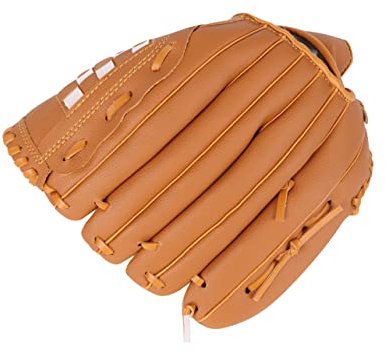 VANZACK Linkshänder Baseballhandschuh Aus Langlebigem PVC Mit Gefedertem Fersenbereich Verstellbarem Riemen Gepolstertem Handflächenpad Und Korbgeflecht Für Outdoor-teamspiele Gelb