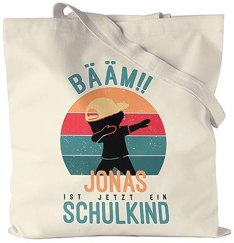 Kiddle-Design Schulkind Jutebeutel Junge Bääm Schulind Personalisiert Einschulung Schuleinführung Geschenk Einschulungsgeschenk Lustig