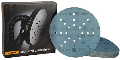Mirka Schleifpapier Galaxy 225mm Klett Korn 120 25 Stück | Ideal für Langhalsschleifer 225 mm Klett Korn 120 25 Stück langlebig und vielseitig einsetzbar für effizientes Schleifen