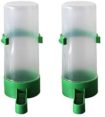 2 Pack Automatic Bird Water Dispensers, Bird Feeder, Bird Water Dispenser for Cage, Bird Water Bottle Drinker Container, Food Dispenser Hanging in Birds Cage for Bird Lovers