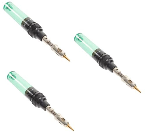 UKCOCO 3sets Saldatore Portatile Senza Fili Penna Saldante Gas Per Riparazioni Elettroniche e Fai Te Strumento Multifunzionale Facile Da Usare Cambio Punte Senza Attrezzi Ricaricabile e