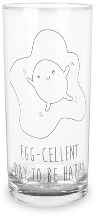 Mr. & Mrs. Panda Glas Spiegelei Ei 400 ml - Geschenk, Tumbler, Tag, Trinkglas, Schön, Glücklich, Longdrinkglas, Cocktailglas, Lustige Sprüche, Wasserglas, Liebe
