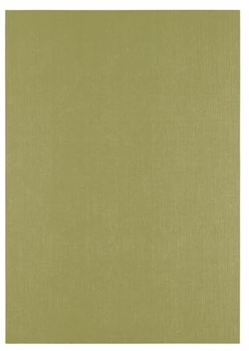 Florence Tonkarton A4-10 St. mit Leinen Struktur Acacia (Grün) 250 g - Scrapbooking Bedarf und Bastelpapier für Kartenbasteln, Scrapbooking und Journaling - Reißfest Buntpapier