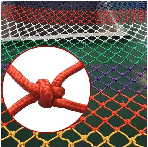 WXF86djl Kletternetz für Kinder Kletternetz, Frachtnetz, Farbnetz, Outdoor-Seilleiternetz, Geländer-Dekorationsnetz, Outdoor-Kletterseilnetz(3 * 3m(9.9 * 9.9ft))