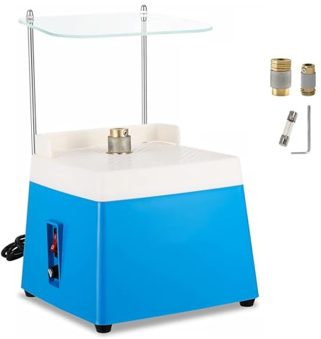 CISSIYOG Portable Stained Glass Grinder, 4200RPM Glass Grinding Tools | with 2 Diamond Grinder Bits & Baffle for DIY,Ceramics,Jewelry,Stained Glass - UK Plug