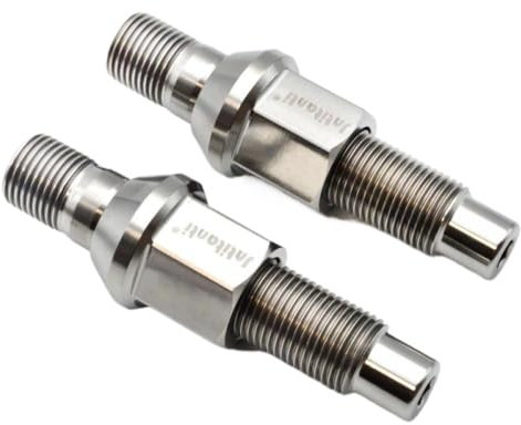 Jntitanti Gr5 Titan-Radbolzen, M12 x 1,5 x 75 mm, M14 x 1,25 x 78 mm, kompatible Radmuttern Kompatibel mit ausgewählte Kompaktfahrzeuge(Silver)