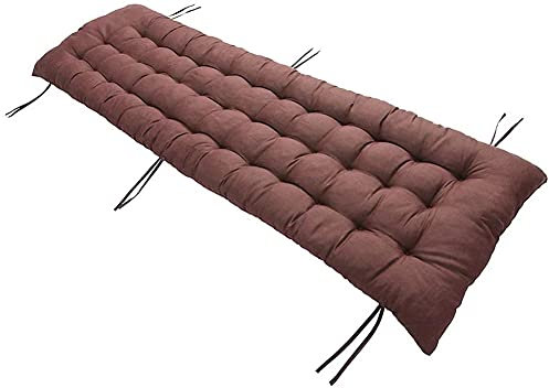 Klassische Auflage für Relaxsessel für den Außenbereich, dicke Sonnenliege, Sitzmatte für den Innen- und Außenbereich, Erkerfenster, Sonnenliege, Braun, 160 x 48 cm