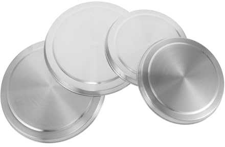 HOLIDYOYO Fundas para Cocina de Inducción Acero Inoxidable 4 Piezas Campana de Horno Protector para Placa Inducción Accesorios para Utensilios de Cocina Hogar