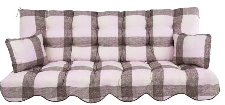 PATIO Hollywoodschaukel Auflage 180x50 cm Minorca Sitzpolster Rückenlehne 2 Seitenkissen Befestigungsschnüre Volant vorne