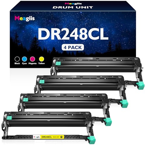 Meagiis DR248CL Drum Unit Compatible for Brother DR-248 DR248 DR248CL DR-248CL Drum Unit for Brother DCP-L3520CDW DCP-L3520CDWE HL-L8230CDW MFC-L3740CDW HL-L3220CW MFC-L8390CDW (4 Pack)
