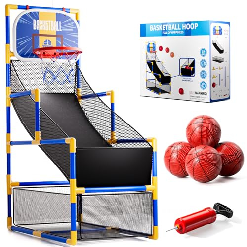 Novaluki Kids Arcade Basketball Hoop Game Set, Indoor Outdoor Sports Toy