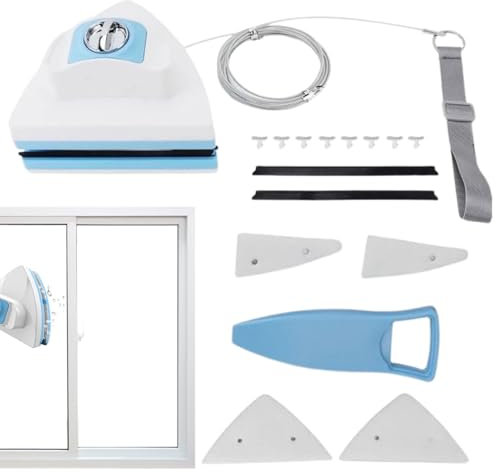 Outil de nettoyage de vitre - Kit intérieur/extérieur Urban Glass | Lève-vitre pour appareil Smart Glide haut, poignée de pression légère, gadget de protection transparent pour le polissage des