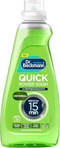 Dr. Beckmann Quick Power Wash Universal | Waschmittel 800 ml | Wirkt in Kurzprogrammen | Für weiße & bunte Wäsche | Effiziente Formel | Einfache Dosierung