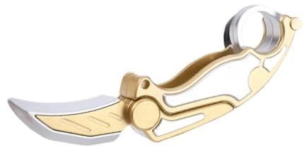 MagiDeal Kleines Rettichmesser, Mini Modell, Zappelwerkzeug, Tragbares Kleines 3D Druck Zappelmesser, Schneidwerkzeug für Freunde, Kinder, Geburtstagsgeschenke, Silber Golden