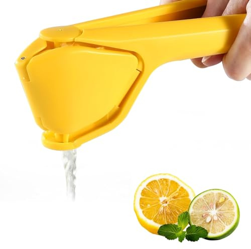 Presse Agrumes Manuel à Levier, Presse Citron et Orange Pliable sans BPA pour Cuisine, Bar, Restaurant (Jaune)