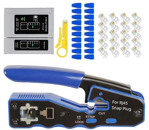 Kit Strumenti Per Crimpare Fili,Set per Morsetti Cavi di Rete | Utensile Ergonomico per Telefonia Automobilismo