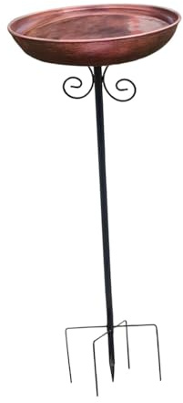 Sharplace Bebedero de Hierro para Pájaros con Base de 5 Patas. Ideal para Jardín, Patio O Cerca. También Sirve como Comedero/Bebedero para Aves Silvestres. Perf