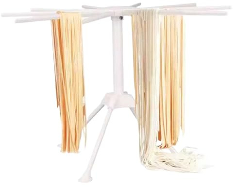 Spaghetti Dryer for Noodles - Spaghetti Holder with 10 Bar Handle, Durable Food Grade Construction, Foldable Design and Easy to Clean | Homemade Noodle Rack, Rej