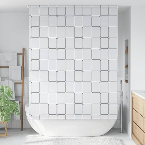 Genérico Persiana Enrollable de Ducha Cuadrados 160x240 cm,Casa y jardín,Accesorios para el baño,Cortinas de ducha-142851