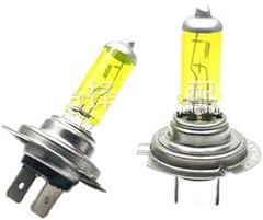 H7 Golden Light Automotive Halogen Bulb, High and Low Beam, 3000K, Anti-Fog Lamp, 12V 55W Headlight