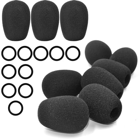 TSMORY Housse en mousse pour microphones antibruit de qualité supérieure - Pare-brise pour micros - Réduction du bruit de fond et diffusion en continu