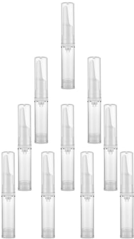 VILLCASE Flacons-pompes Bouteille sous Vide Lot de 10 pour Sérum Contour des Yeux 5ml en Plastique Portable pour Voyage et Usage Quotidien