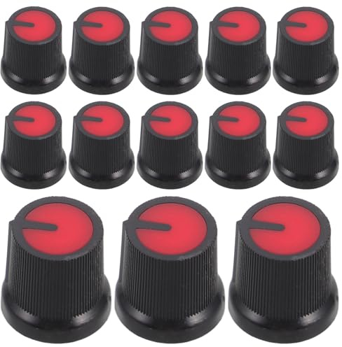 STOBAZA Kunststoff Potentiometer Drehknöpfe Rote mit Einfacher Montage 6mm Wh148 50 und Präziser Lautstärkeregelung für Verstärker und E gitarre