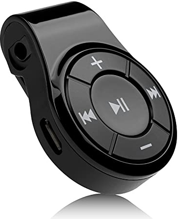 Bluetooth Receiver/Car Kit, Bluebyte Clip Wireless Audio Receiver for Headphones car Audio,Wireless Adapter Support Hands-Free Calling,Bluetooth 5.0 Low Latency for Music(Glossy Black).
