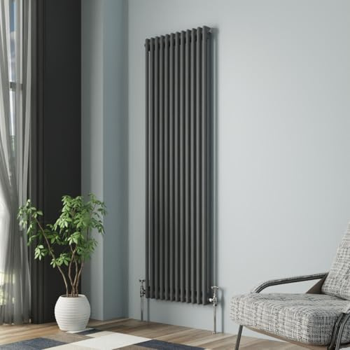 NRG 1800 x 560mm 2 Column Radiators Vertical Cast Iron Rads | Traditional, Designer Radiator, Central Heating, Radiator Wall Mounted, for Bathroom, Living Room, Kitchen, Bedroom
