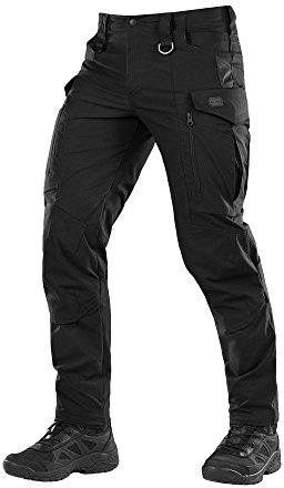 M-Tac Men’s Winter Tactical Work Pants - Thermal Softshell Fleece Lined Cargo Pants for Cold Weather & Outdoor Use, Black, Large