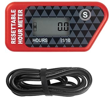 Runleader RL-HM016H Digital Maintenance Hour Meter,SVC Intervals Reminder | RL-HM016H wasserdicht IP68 Ideal für Rasenmäher, Generator, Marine, ATV, Außenbordmotoren, Schneefräse, Kompressor