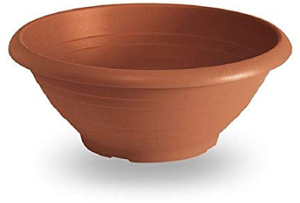 Decpero Pflanzschale rund aus Kunststoff/Ø 55cm / terrakotta