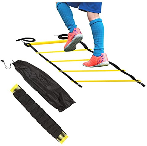 Dkings Koordinationsleiter Agilitätstraining Leiter mit Tasche - verstellbar Trainingsleiter Agility Leiter Fußball Sport Training für Kinder Erwachsene