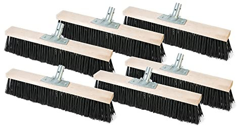 Scopa Industriale nera cm.80 setole dure da esterno - Cartone 6 pezzi.