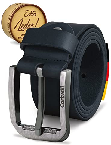Cartvelli Premium Ledergürtel Herren Made in Germany mit Geschenkbox - Echtleder-Gürtel 40mm