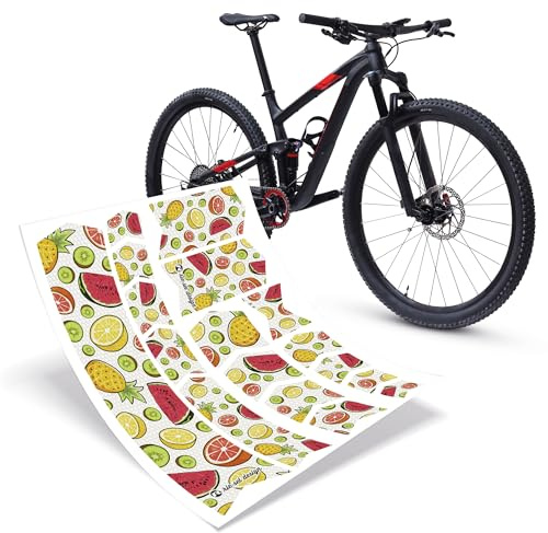 Riesel Design Telaio: Tape 3000 – Elegante Pellicola Protettiva per Bicicletta – Pellicola Protettiva autoadesiva per Biciclette/MTB Come Protezione AntiGraffio (Fruit)